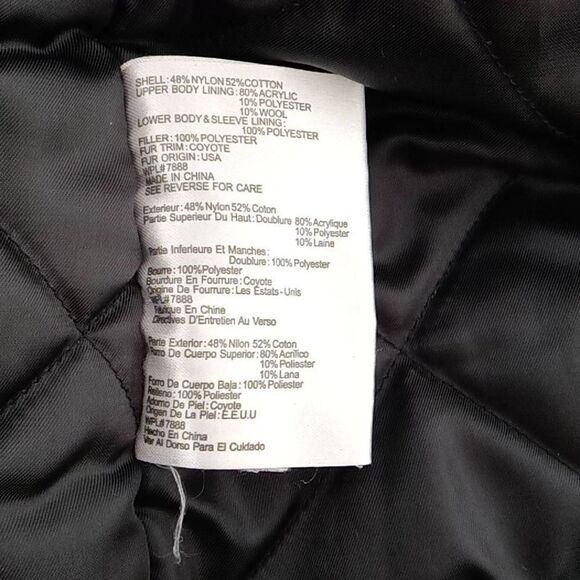 Michael Kors Women's Black Coyote Fur Parka Toggle Closure Jacket Coat Size M - Picture 5 of 6